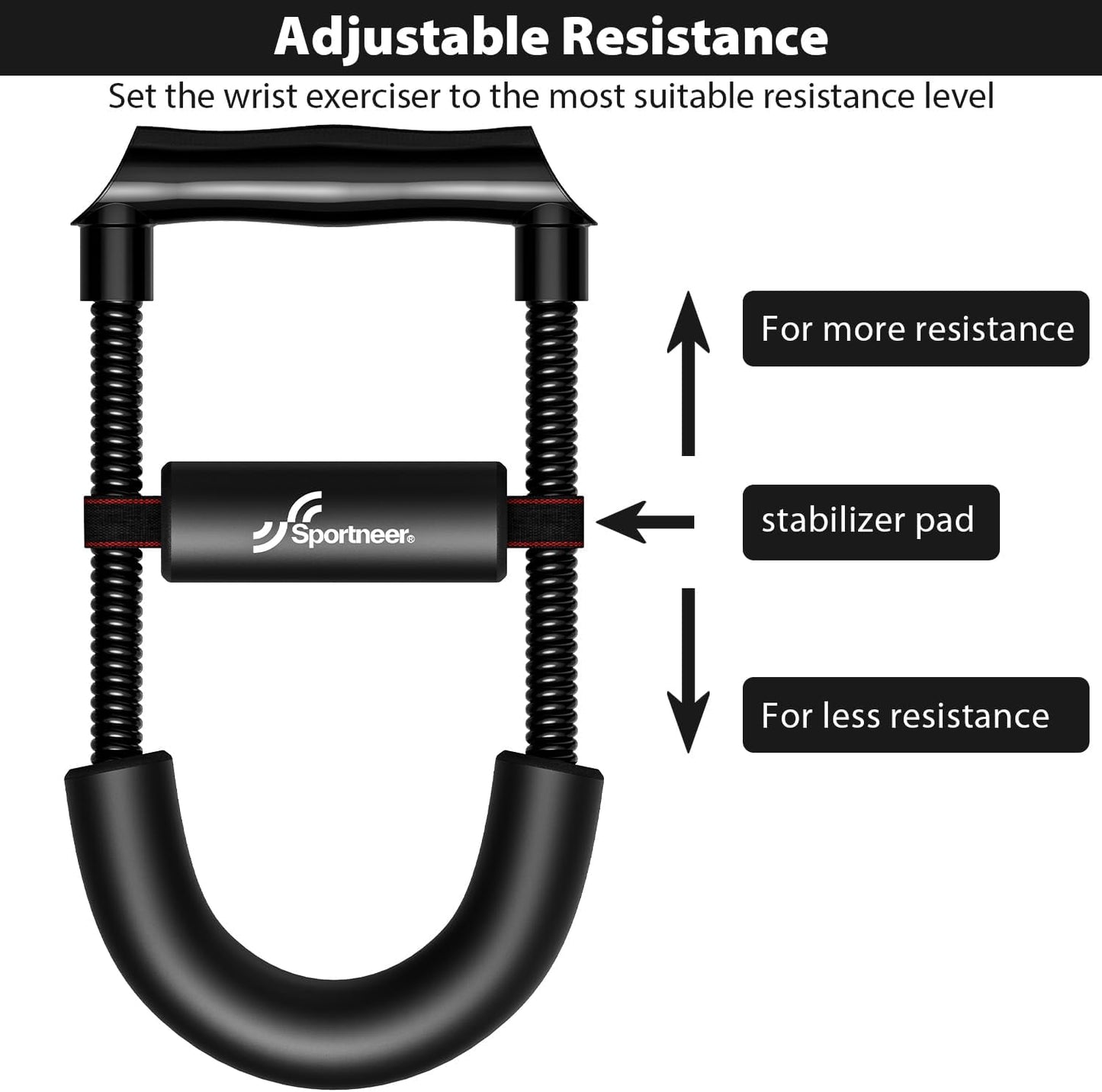 Muñeca Y Fuerza Dispositivo De Entrenamiento Para Antebrazo, Potente Entrenamiento Para Atletas Y Pianistas, Tensión Mínima 7 Kg, 26,7 X 12,7 X 3,2 Cm