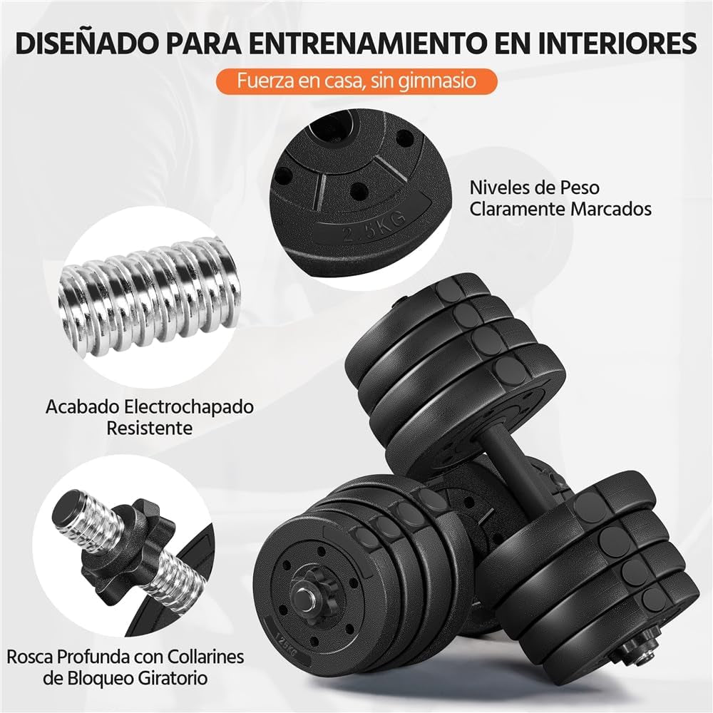 Mancuernas Ajustables para Entrenamiento en casa